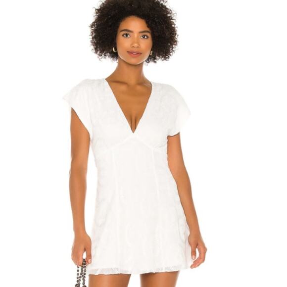 House of Harlow 1960 x REVOLVE Charleigh Mini Dress in White NWT Size XXS - Picture 1 of 3